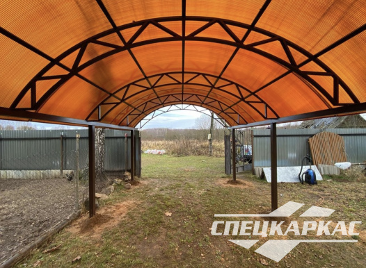 Автонавес для машины из поликарбоната №76 - фото 1709